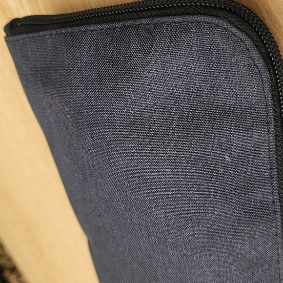 Salvatore Ferragamo Dark Gray Perfume Avianca Zip Around Bag Travel - Picture 10 of 12